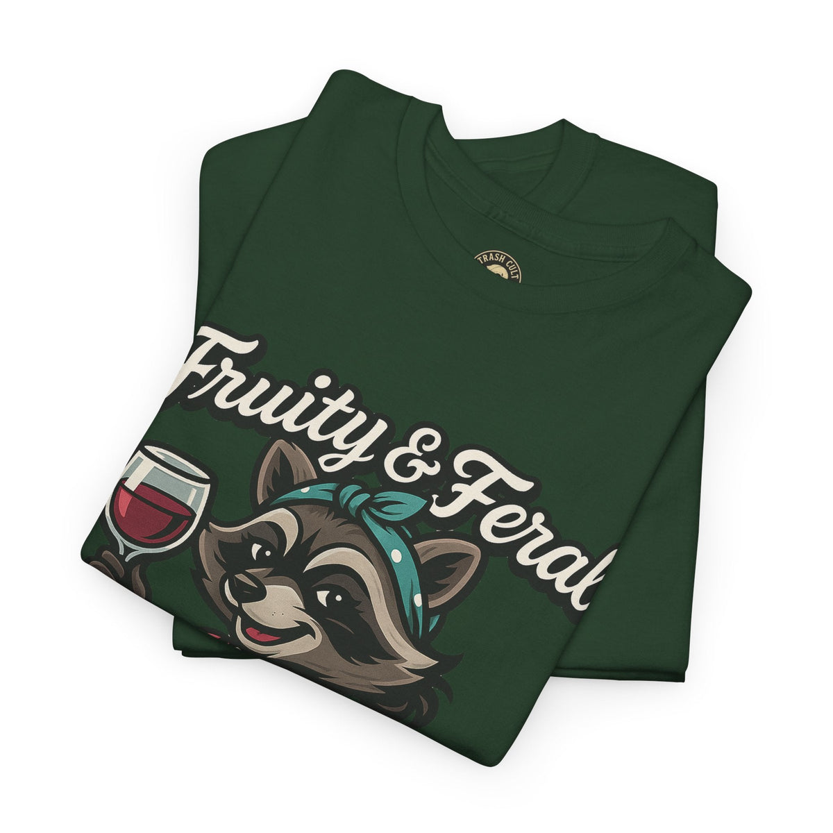 Fruity & Feral Raccoon Housewife Tee – Trash Cult Supply Co. on Gildan 5000