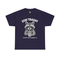 Stay Trashy Raccoon Iced Coffee Shirt – Halftone All White Design | Trash Cult Supply Co.
