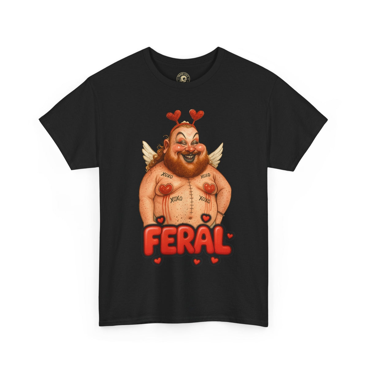 Feral Cupid Macabre Valentine Shirt | Fun Graphic Shirt, Quirky Gift, Casual Wear, Valentine's Apparel, Trendy Statement Top