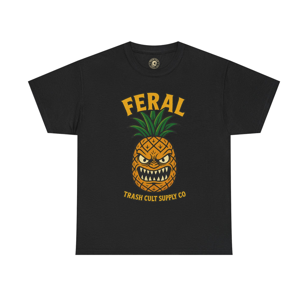 Feral Evil Pineapple Shirt – Aggressive Fruit Trashcore Tee – Gildan 5000 Unisex