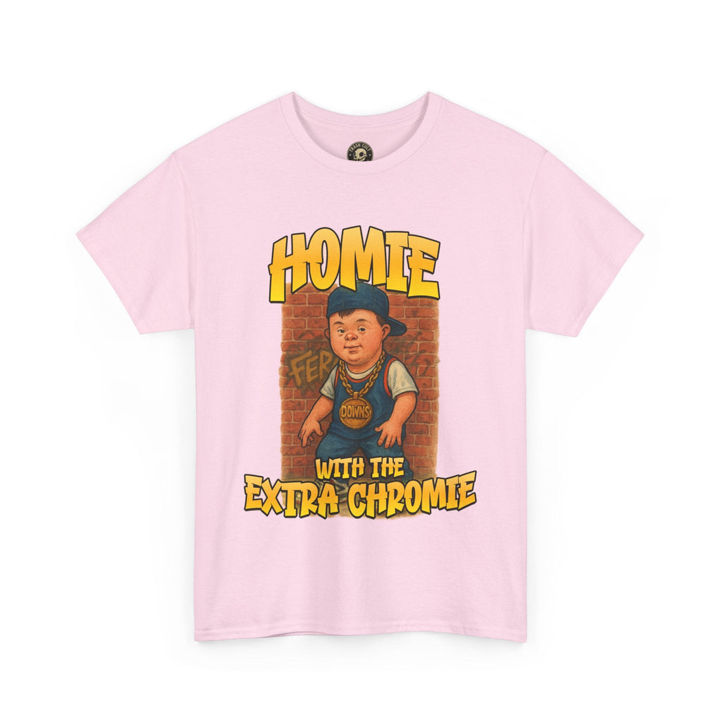 Homie with the Extra Chromie Shirt – Fun Supportive Tee for Down Syndrome Awareness – Gildan 5000