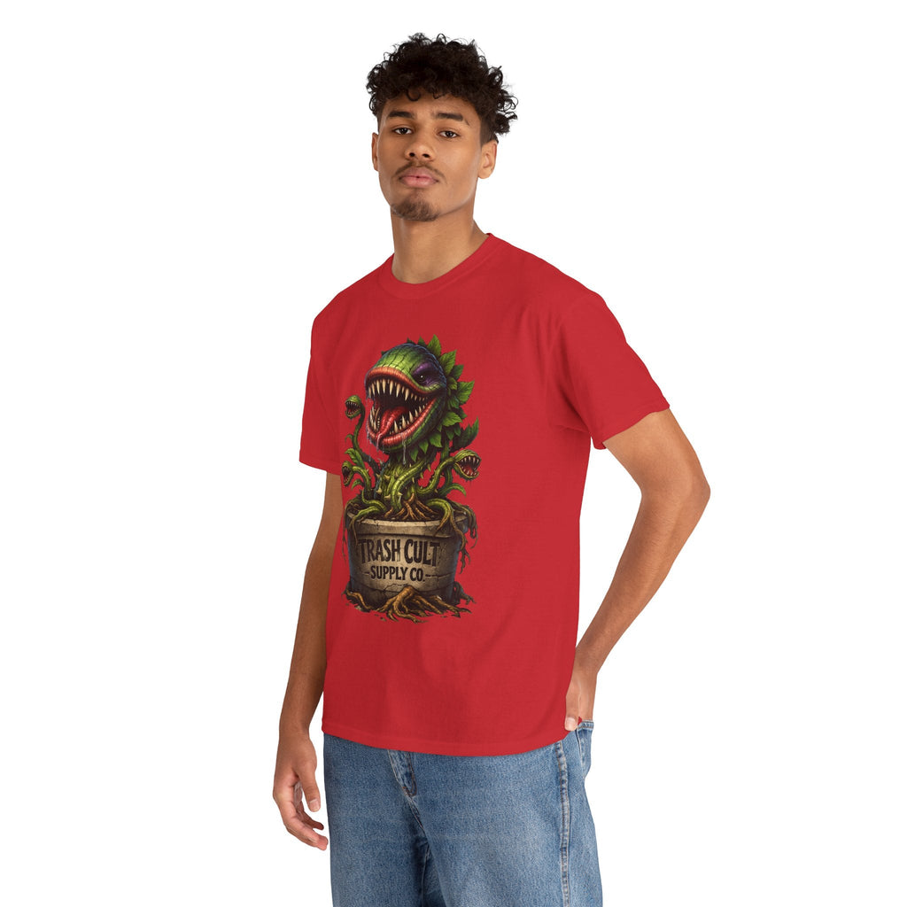 Carnivorous Plant Graphic Tee — "Trash Cult Supply Co." Potted Monster Shirt