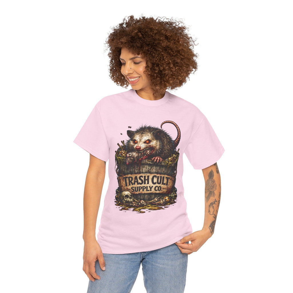 Opossum Trash Cult Tee — Vintage Grunge Wildlife Graphic T-Shirt