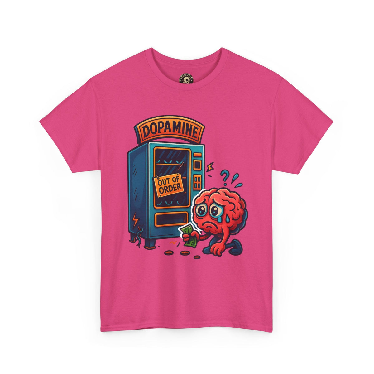 Dopamine Out of Order T-Shirt – Funny Quirky Mental Health Tee | Unisex Cotton Graphic Shirt