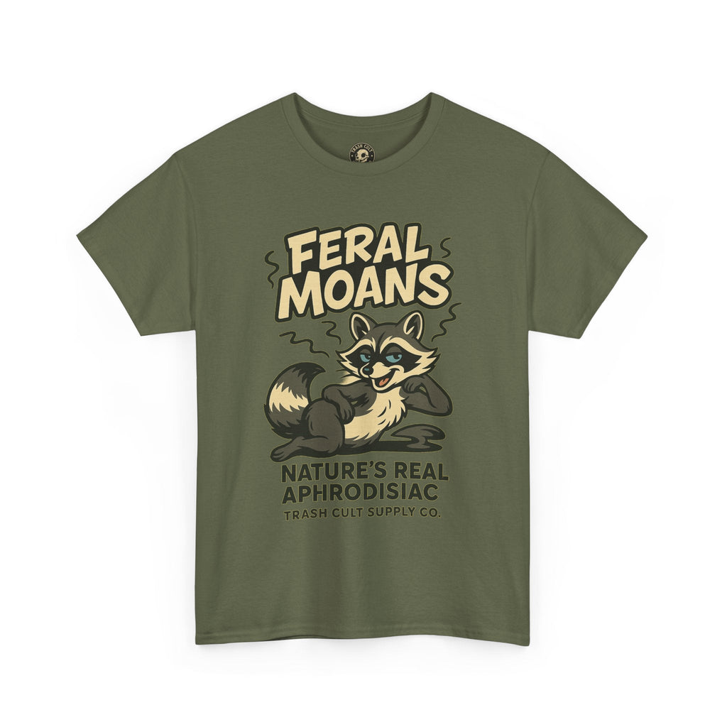 Feral Moans Unisex Heavy Cotton Tee, Funny Graphic Tee, Animal Lover Shirt, Casual Wear, Gift for Nature Enthusiasts