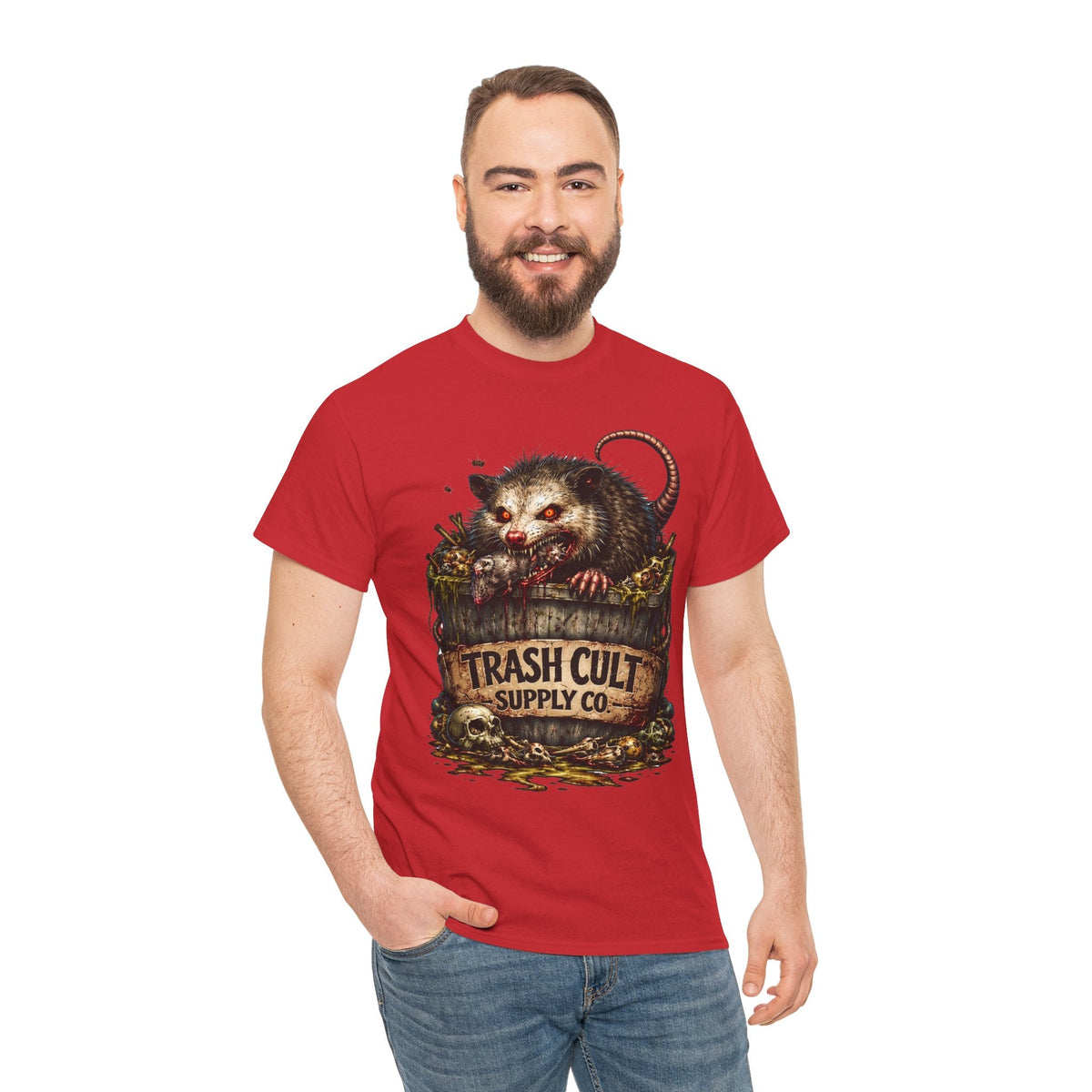 Opossum Trash Cult Tee — Vintage Grunge Wildlife Graphic T-Shirt
