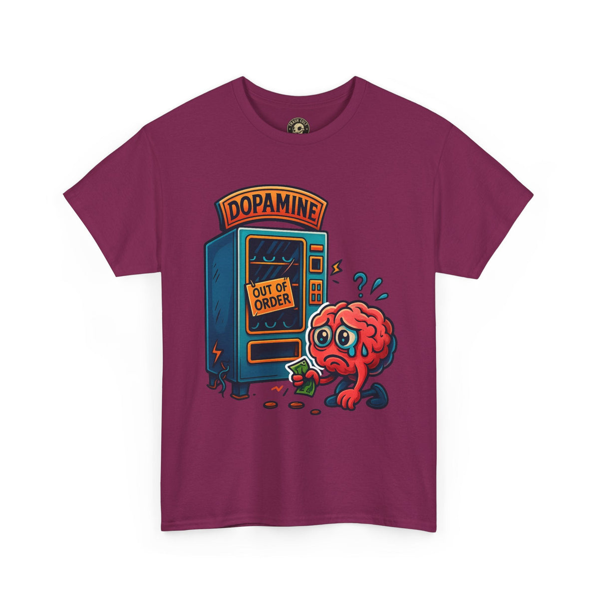 Dopamine Out of Order T-Shirt – Funny Quirky Mental Health Tee | Unisex Cotton Graphic Shirt