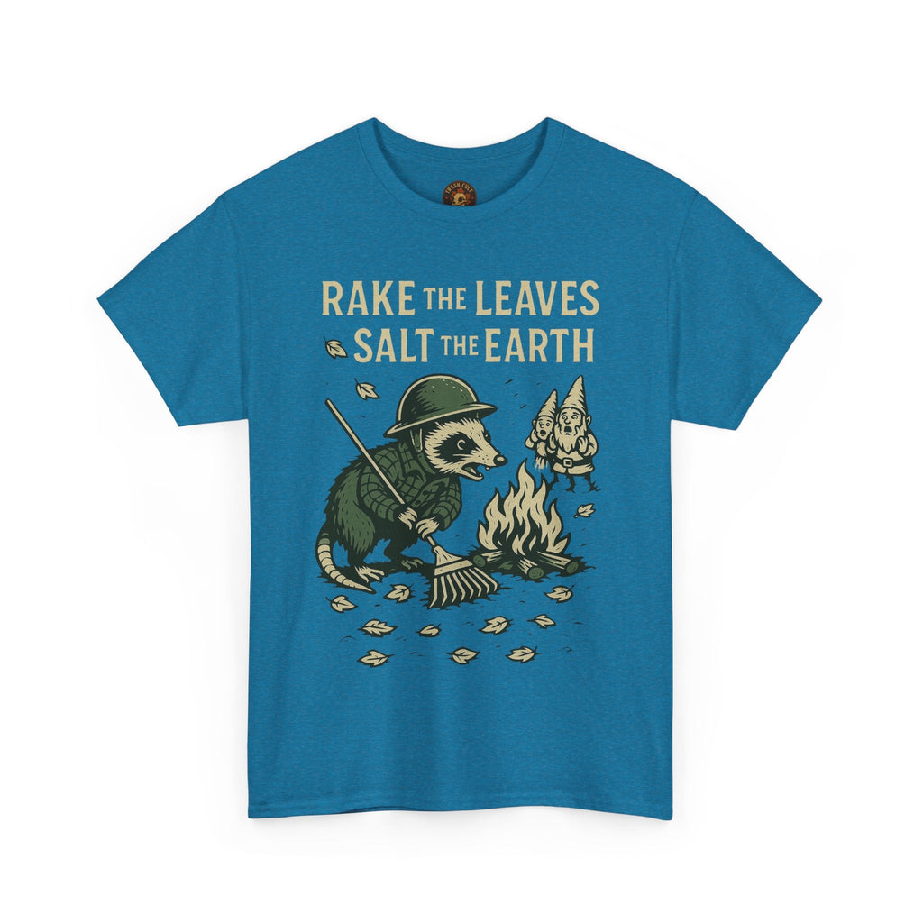 Rake the Leaves Salt the Earth Shirt – Possum Yard Warfare Tee – Fall of Humanity Collection – Trash Cult Supply Co.