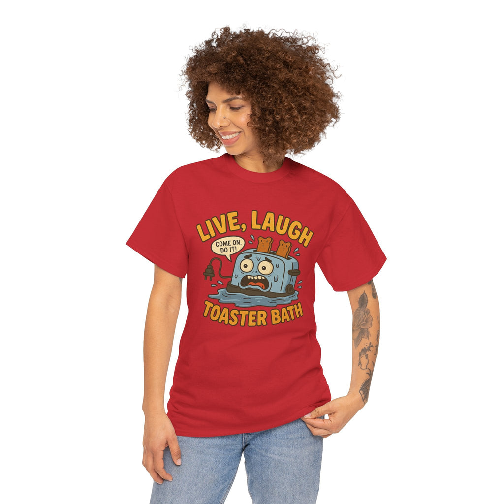 Funny Toaster Bath Tee, Humorous Unisex Shirt, Gift for Friends, Lightweight Cotton Tee, Birthday Party Outfit