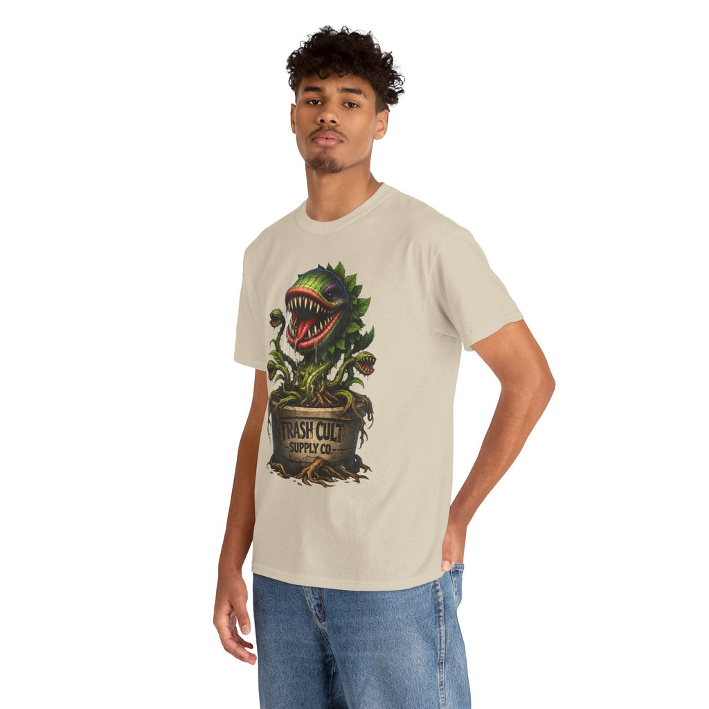 Carnivorous Plant Graphic Tee — "Trash Cult Supply Co." Potted Monster Shirt