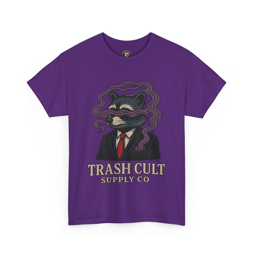 Suited Raccoon Smoke Design – Trash Cult Supply Co | Bold Graffiti Tattoo Tee