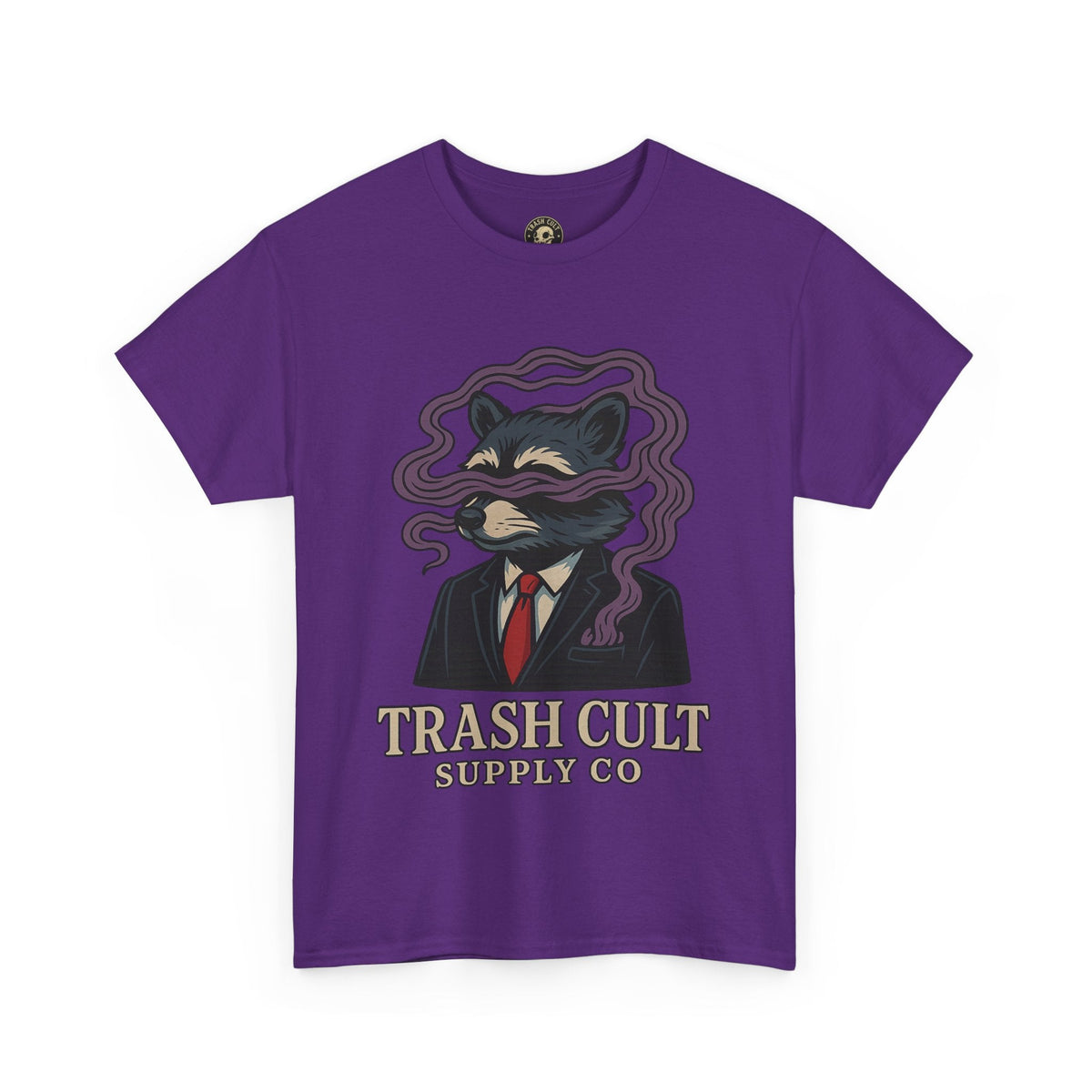 Suited Raccoon Smoke Design – Trash Cult Supply Co | Bold Graffiti Tattoo Tee