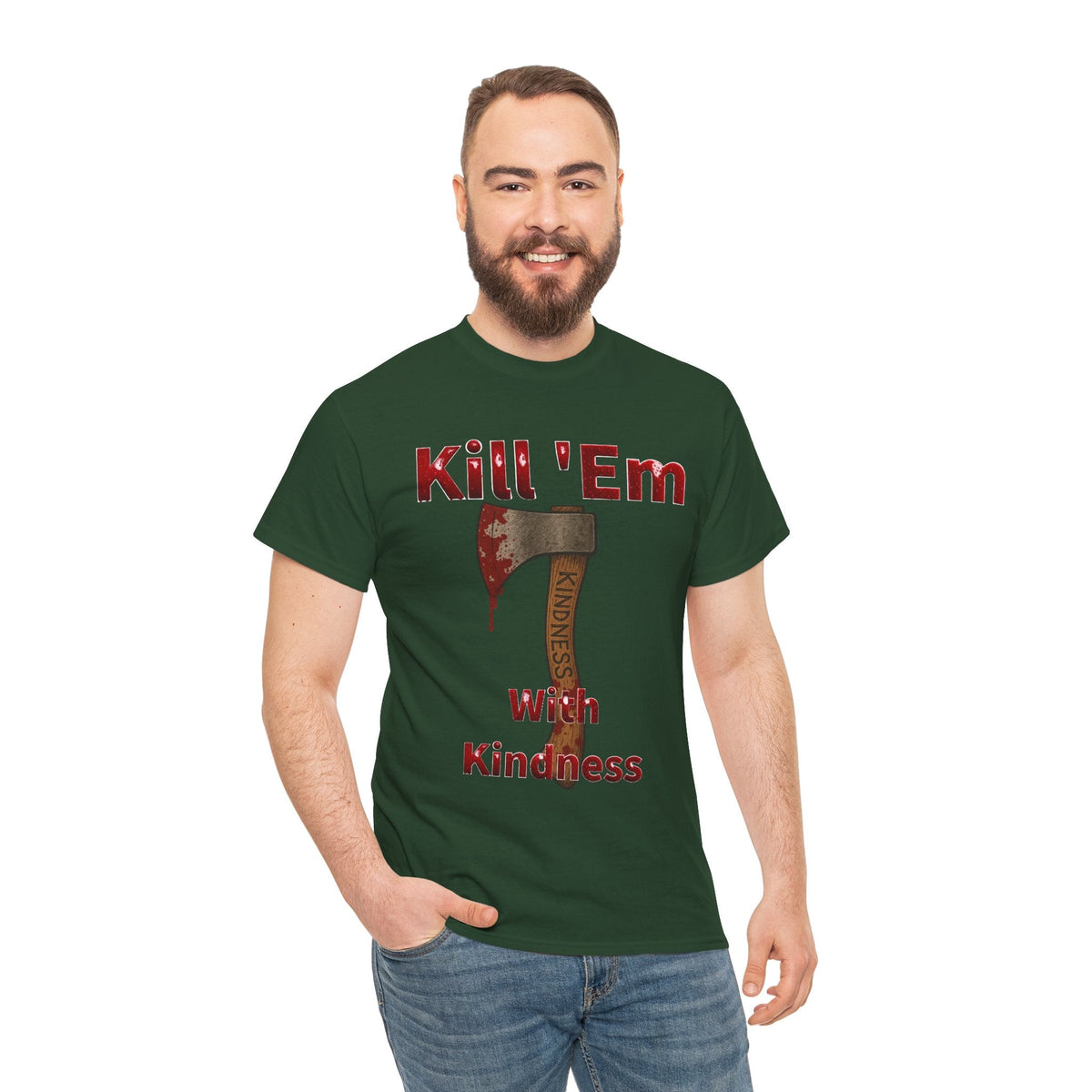 Kill 'Em With Kindness Unisex Tee, Funny Graphic Shirt, Casual Wear, Gift for Friends, Humor Tee