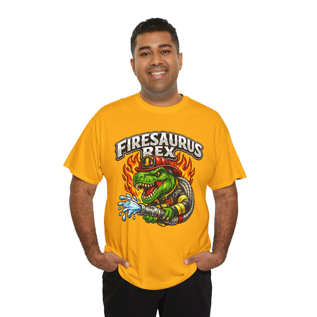 Firesaurus Rex T-Shirt — Funny Firefighter Dinosaur Tee