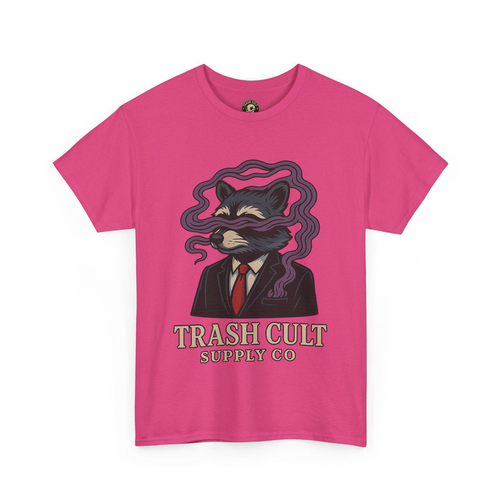 Suited Raccoon Smoke Design – Trash Cult Supply Co | Bold Graffiti Tattoo Tee