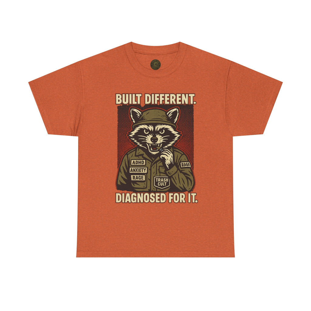 Built Different Diagnosed For It Military Raccoon Shirt – Gildan 5000