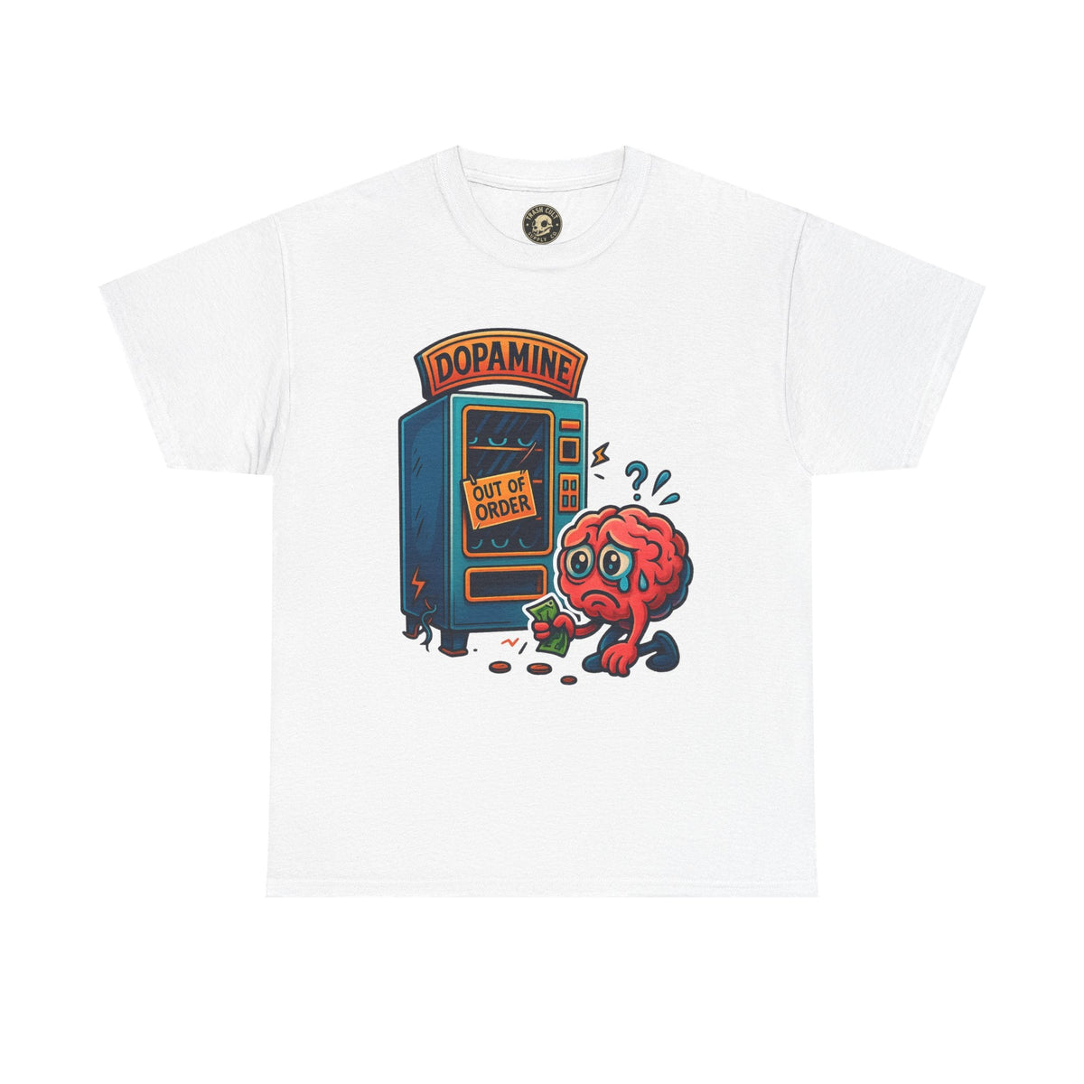 Dopamine Out of Order T-Shirt – Funny Quirky Mental Health Tee | Unisex Cotton Graphic Shirt