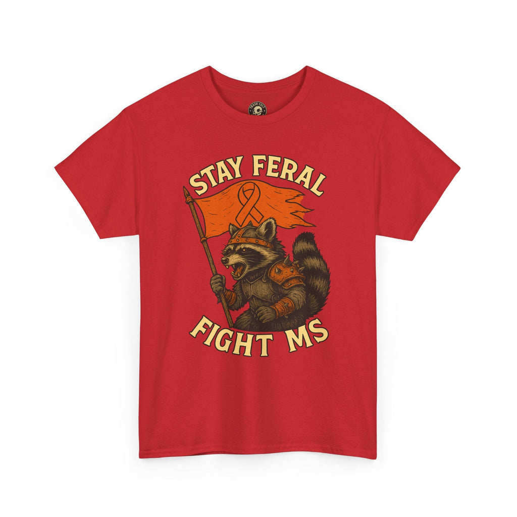 Stay Feral Fight MS Raccoon warrior shirt