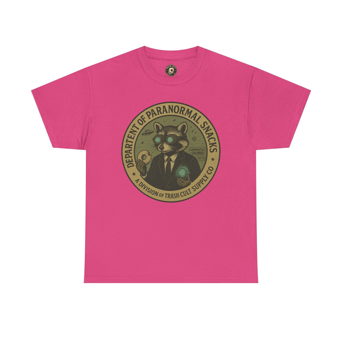Department of Paranormal Snacks Shirt – Trash Cult Supply Co – Vintage Cryptid Division Tee – Gildan 5000