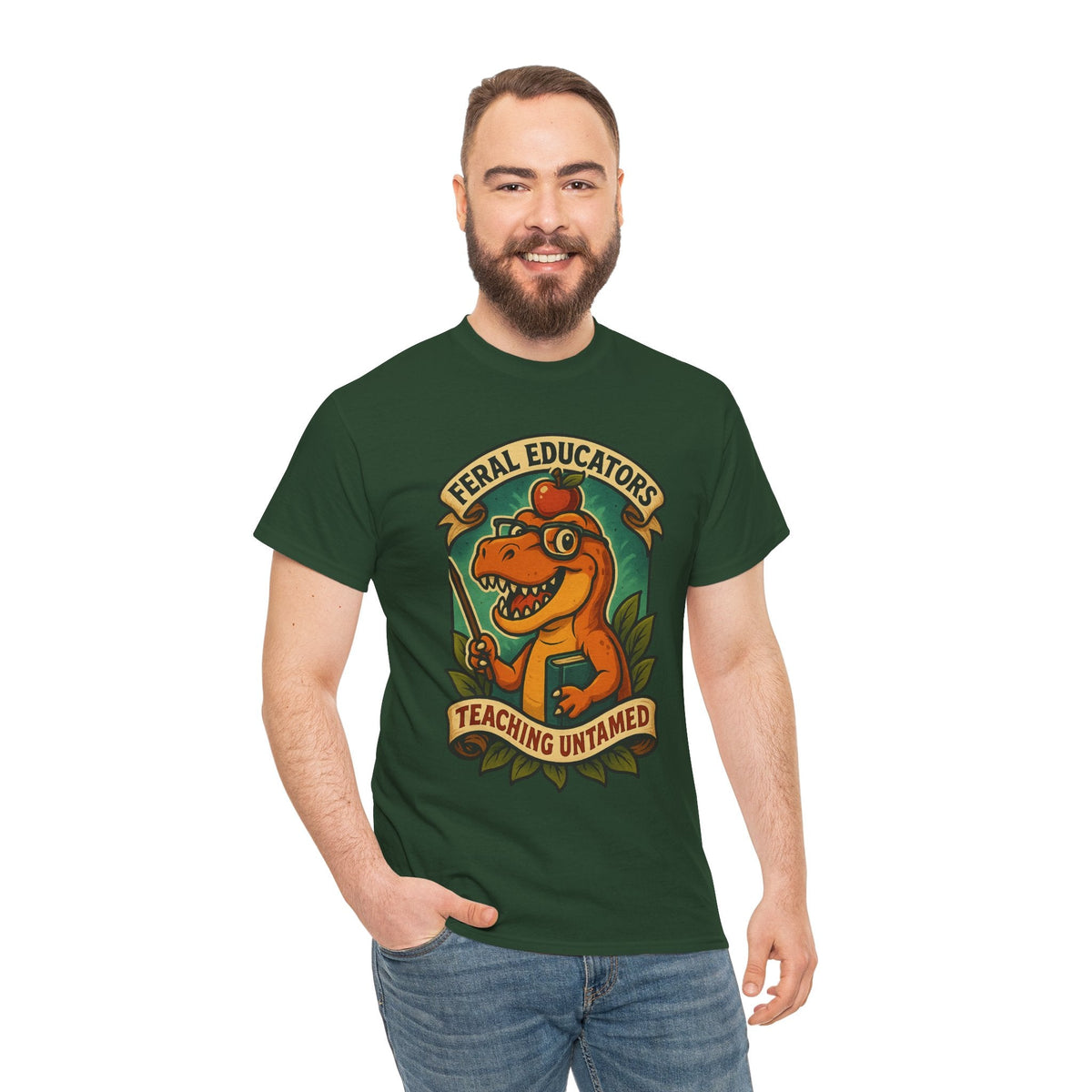 Feral Educators Tee, Fun Teacher Shirt, Unisex Cotton Tee, Gift for Educators, Classroom Apparel, Teacher Appreciation Day