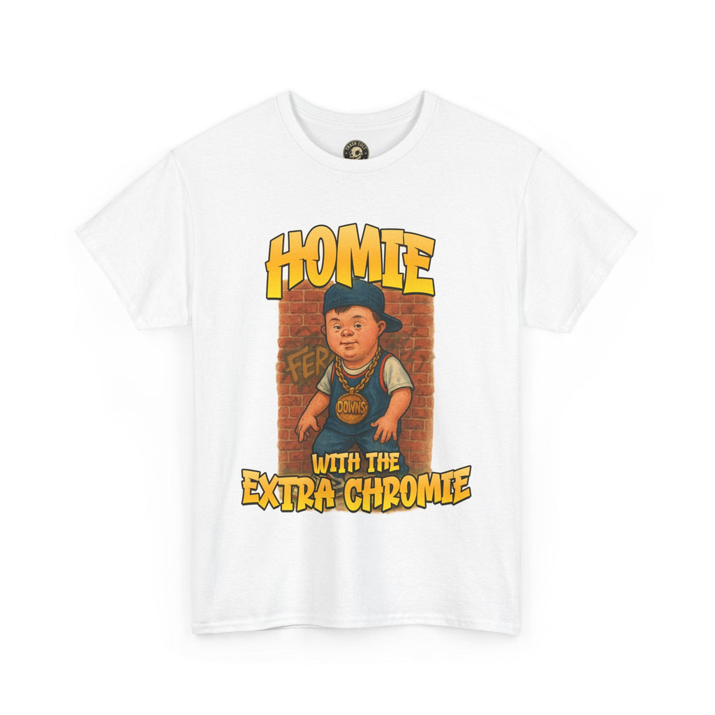Homie with the Extra Chromie Shirt – Fun Supportive Tee for Down Syndrome Awareness – Gildan 5000