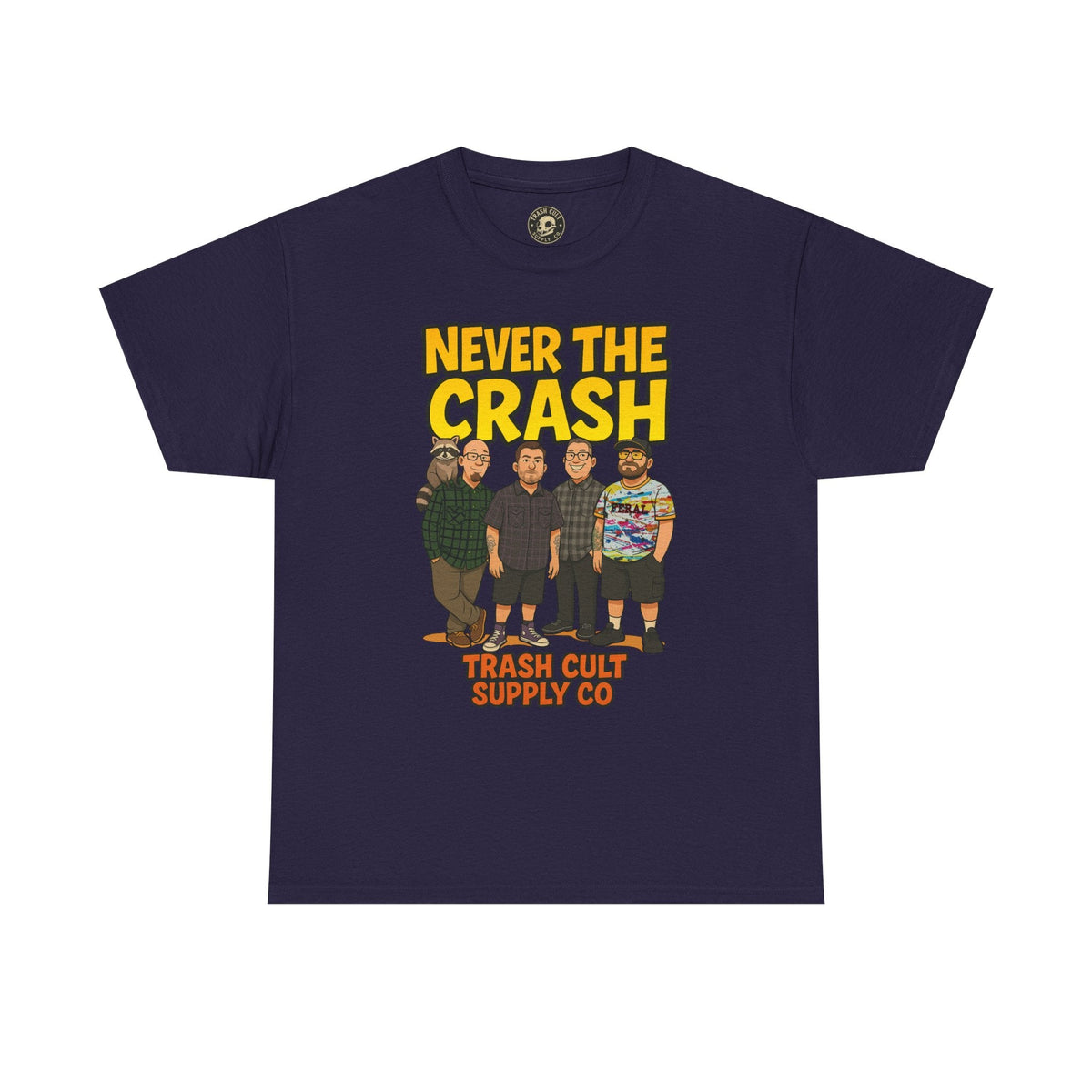 Never The Crash Band Shirt – Bold Graffiti Logo Tee - EXCLUSIVE | Gildan 5000
