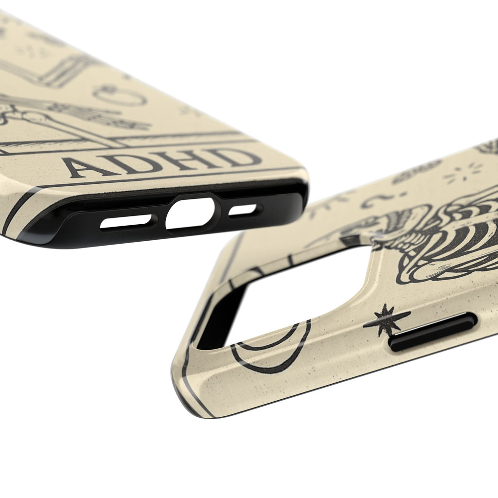Skeleton ADHD Phone Cases, Unique Phone Cover, Funny ADHD Gift, Quirky Skeleton Design, Cool Accessories for Everyone