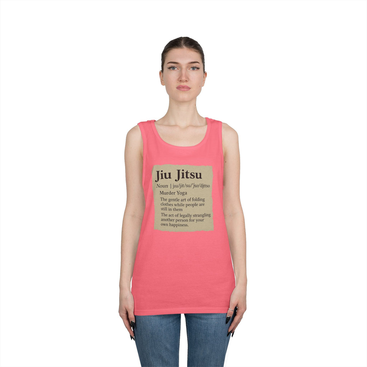 Jiu Jitsu Definition Tank Top | Unisex Heavy Cotton Tank | Martial Arts Apparel, Workout Gear, Fitness Gift, Summer Wear