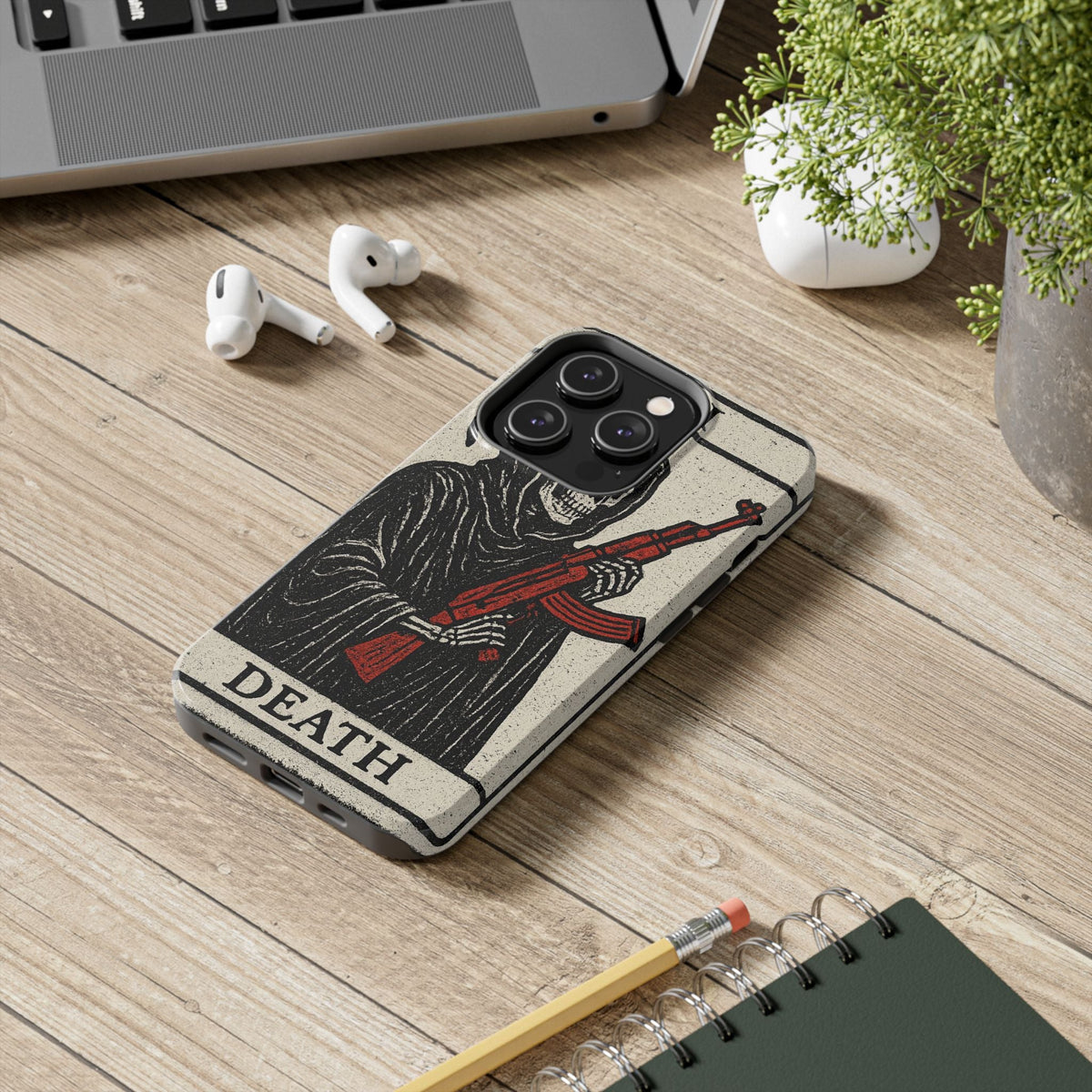 Grim Reaper Phone Case, Tough Phone Case for Gamers, Unique Smartphone Accessories, Halloween Decor, Death-Inspired Gift
