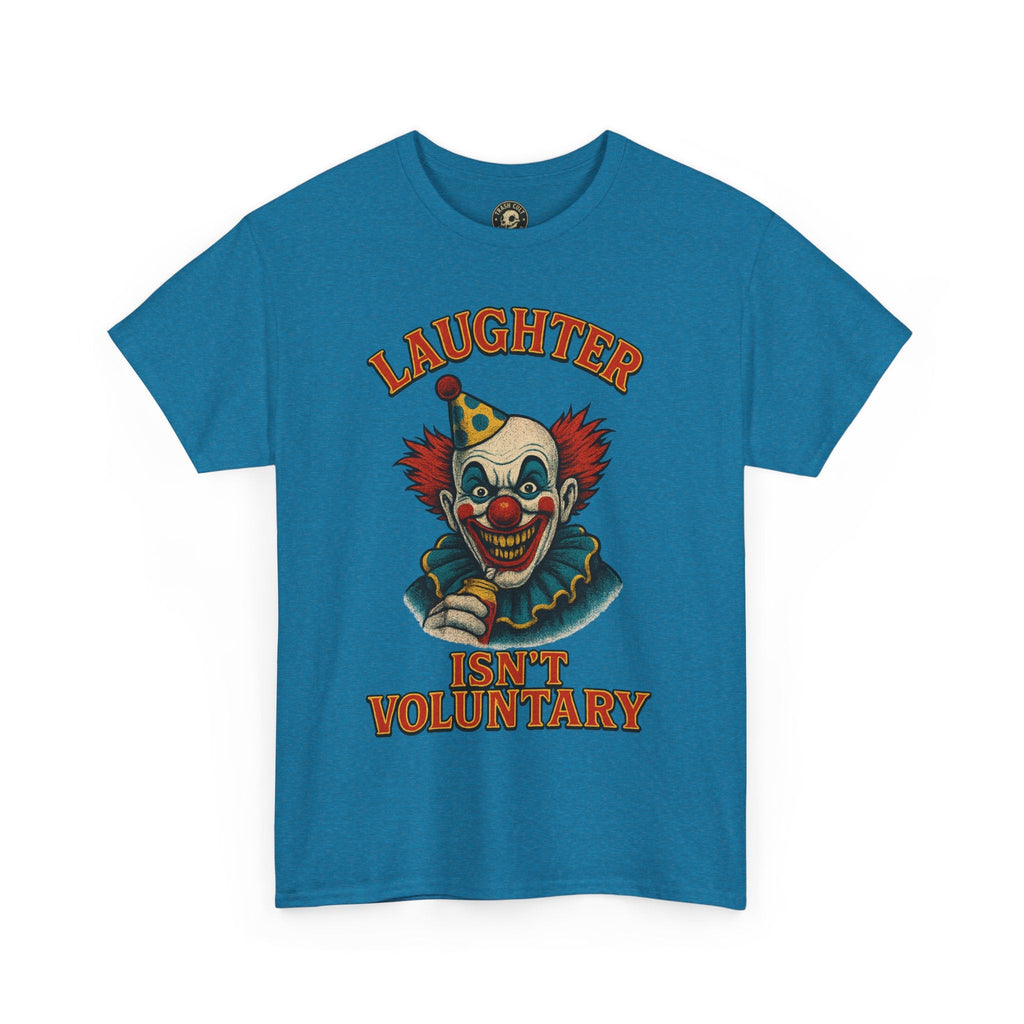 Laughter Isn’t Voluntary Creepy Clown Shirt – Circus Horror Tee – Gildan 5000