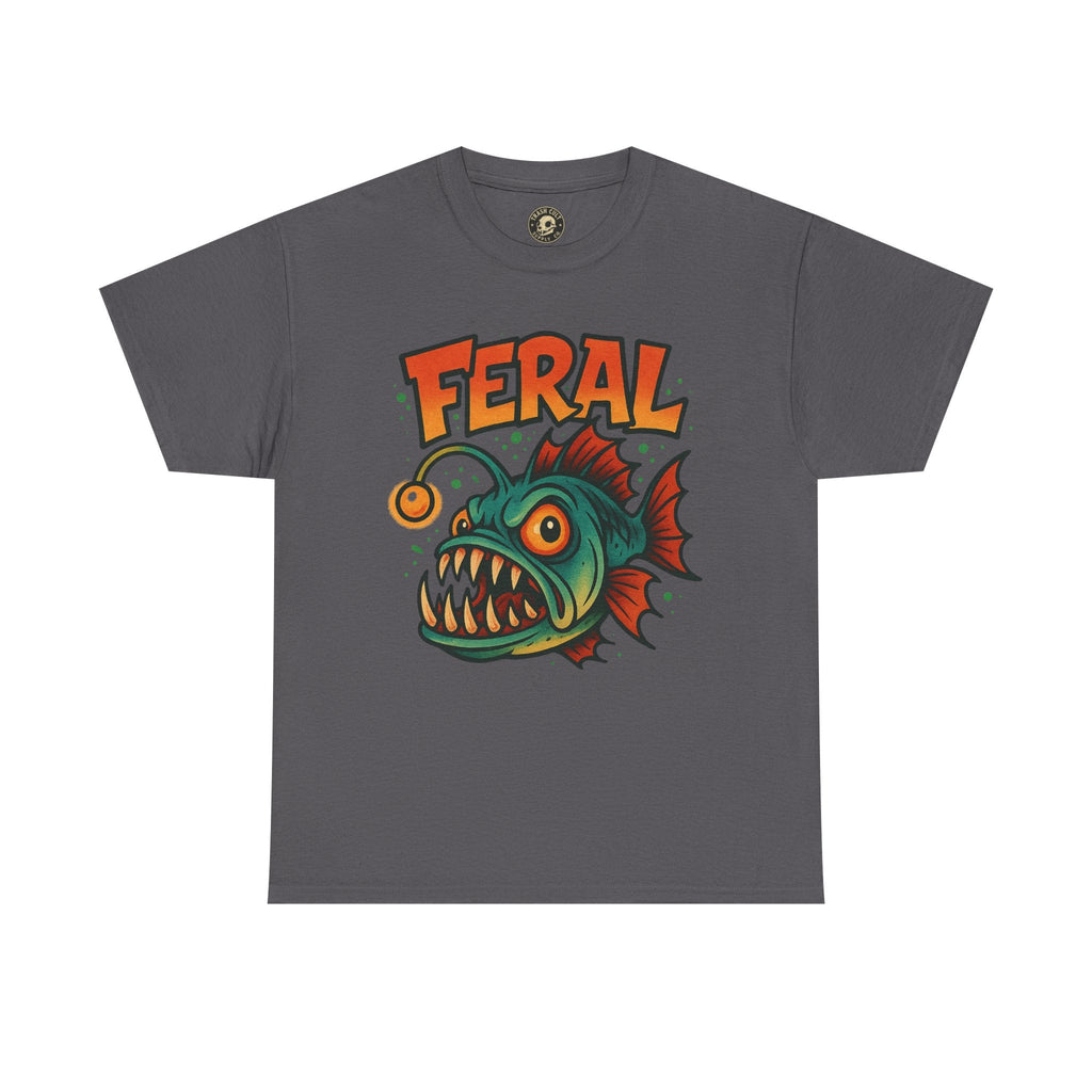 Feral Graphic Tee, Unisex Heavy Cotton Shirt, Edgy Apparel for Art Lovers, Perfect for Gifts and Casual Wear, Streetwear Fashion