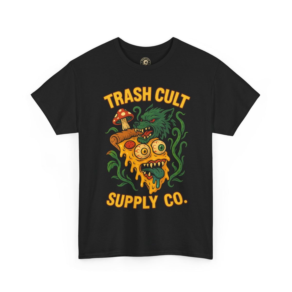 Trash Cult Unisex Heavy Cotton Tee, Graphic Shirt for Halloween, Horror Lovers, Eco-Friendly Gift, Casual Wear, Unique Outfits