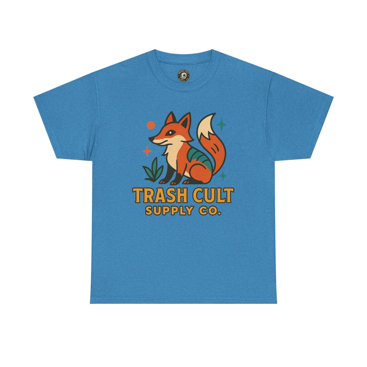 Trash Cult Fox Unisex Heavy Cotton Tee - Eco-Friendly Fashion Statement, Perfect for Nature Lovers, Casual Wear, Gifts, and Festivals