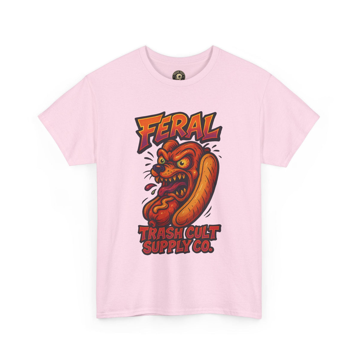 Feral Hot Dog Shirt – Bold Trashcore Art Tee | Trash Cult Supply Co | Gildan 5000 Unisex Fit