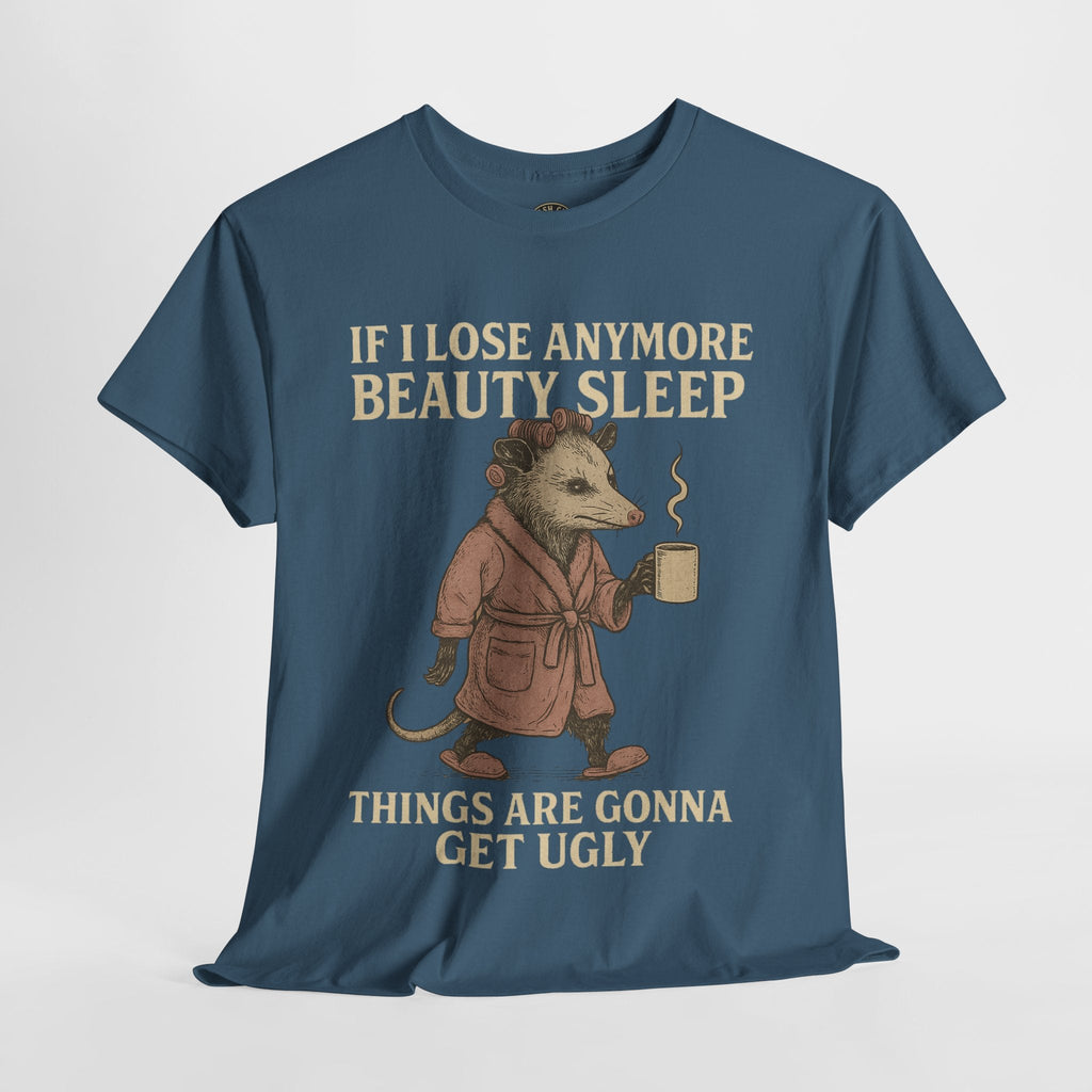 Funny Unisex Heavy Cotton Tee - "If I Lose Anymore Beauty Sleep, Things Are Gonna Get Ugly" - Gift, Sleepwear, Humor, Casual Wear, [...]