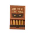 Stay Feral Start Fires Matchbook Sticker – Trashcore Kiss Cut Design
