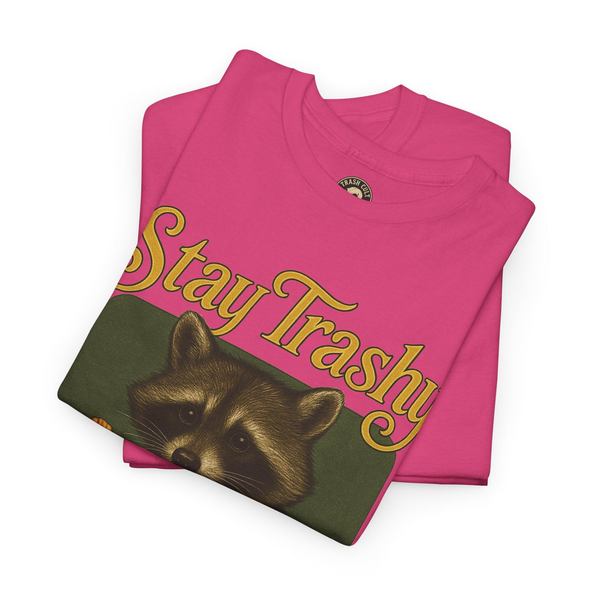 Stay Trashy Raccoon T-Shirt – Vintage-Style Cute Trash Panda | Trash Cult Supply Co | Gildan 5000