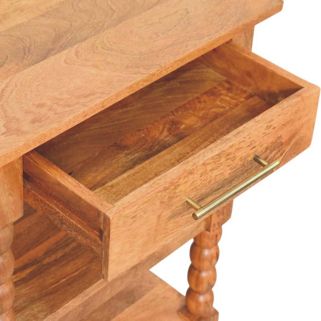 Solid Wood Barley Twist Side Table