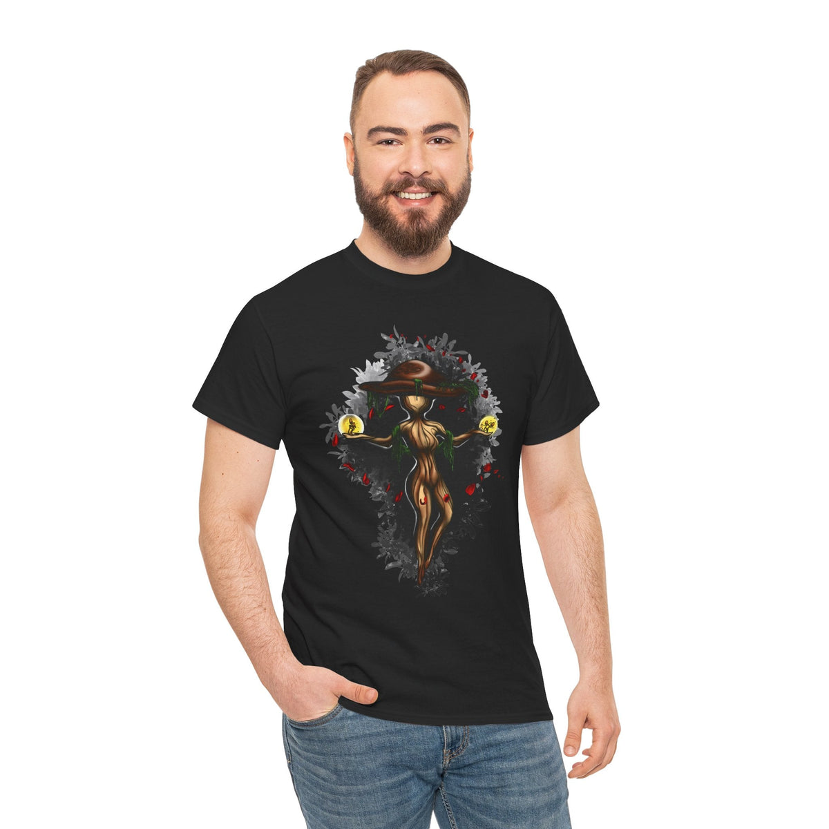 Mushroom Spirit T-Shirt – Lara Davenport x Trash Cult Supply Co. Collab (Gildan 5000)
