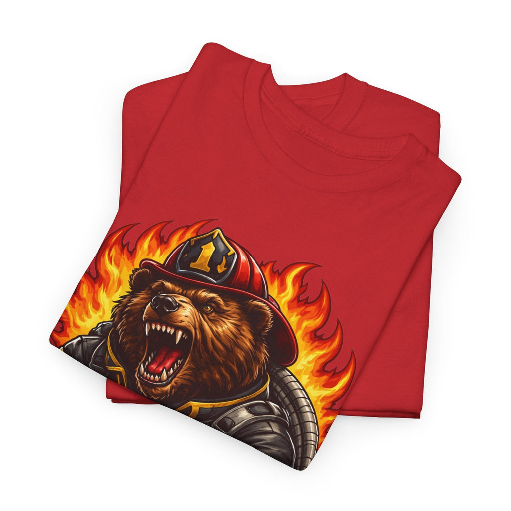Firefighter Bear T-Shirt – Brave Fireman Graphic Tee