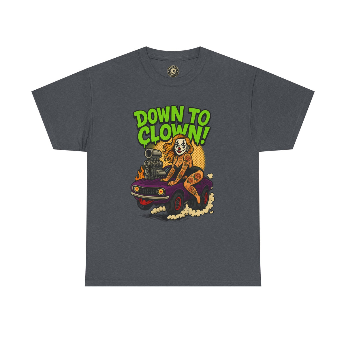 Unisex Graphic Tee | Down to Clown T-Shirt, Fun Statement Shirt, Casual Wear, Gift for Friends, Festivals, Halloween