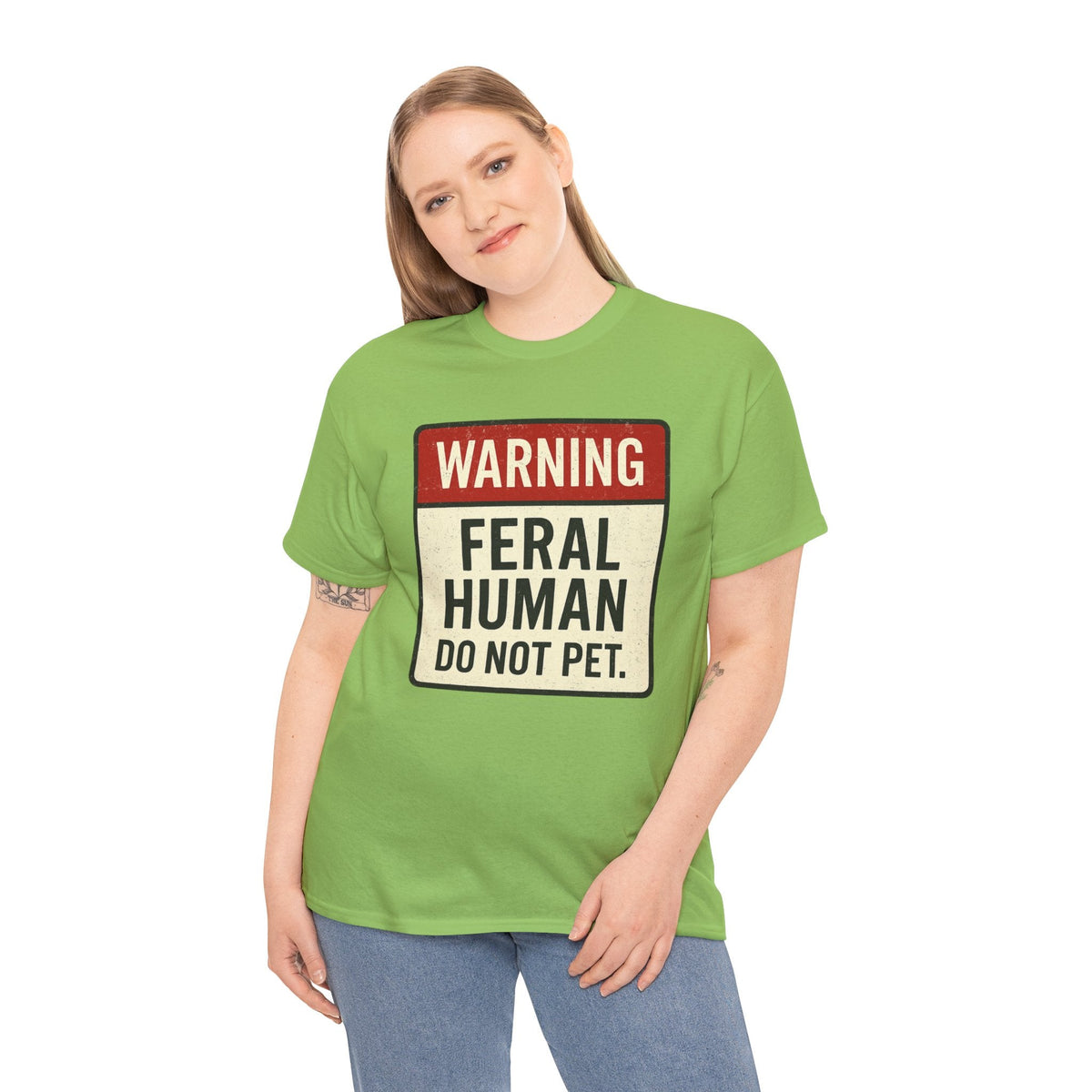 Warning Feral Human Tee: Unisex Humorous Cotton Shirt, Gift for Animal Lovers, Funny Tee, Unique Statement Apparel, Casual Wear, [...]