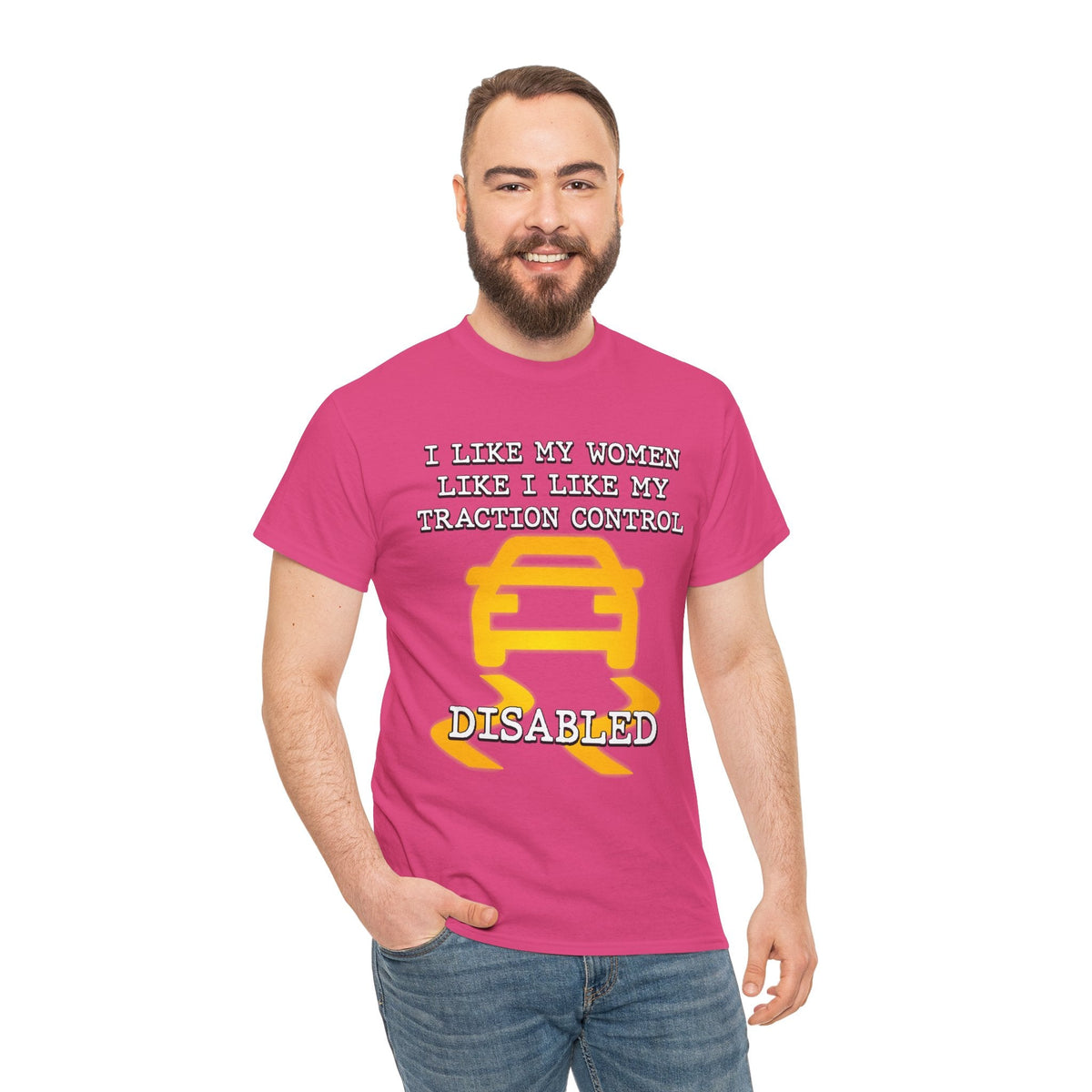 “Traction Control: Off. Standards: Lower.” Funny Car Meme T-Shirt