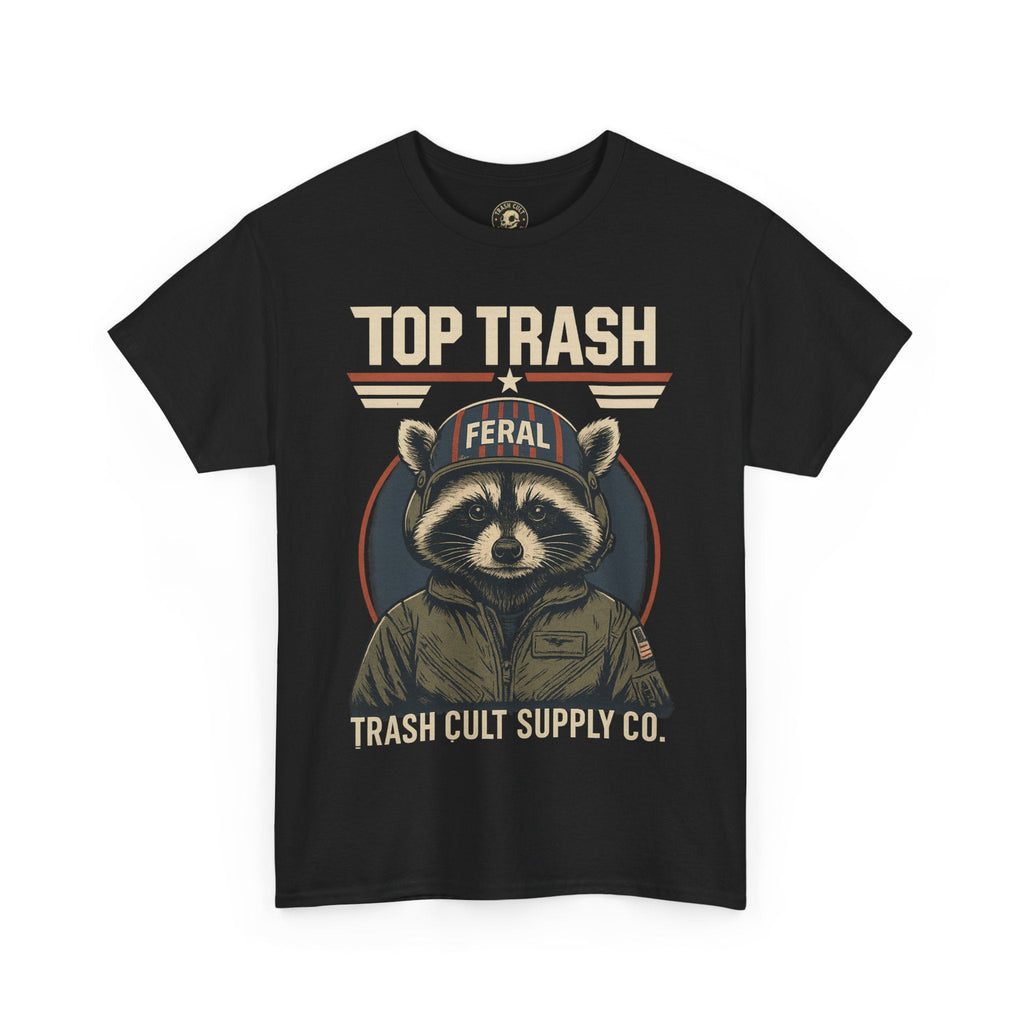 Feral Top Trash Raccoon Pilot Shirt – Trash Cult Supply Co. Parody Tee