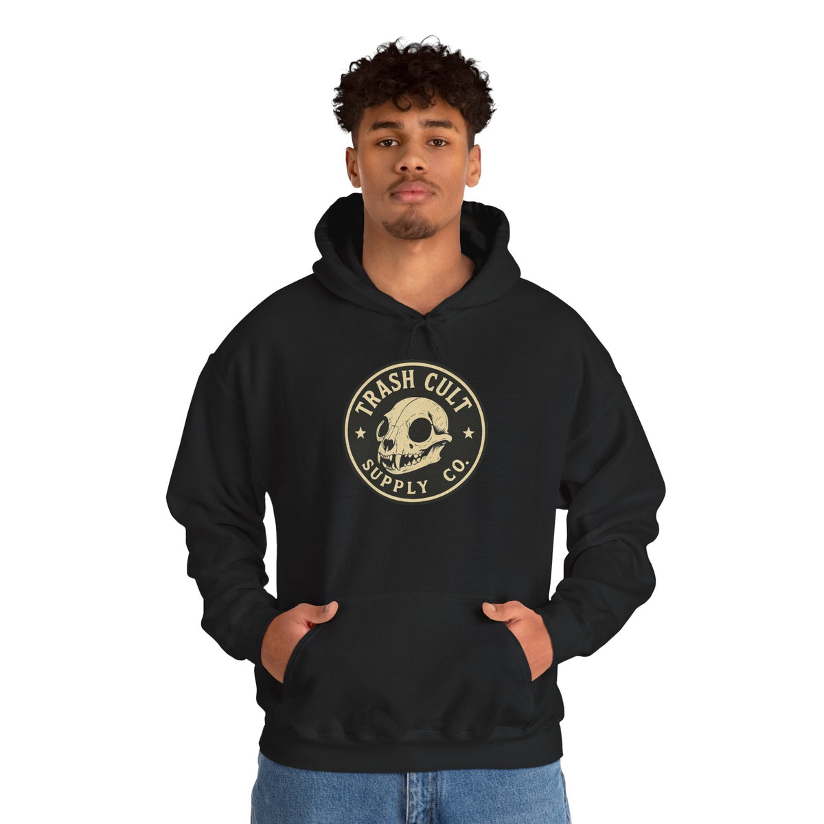 Trash Cult Hooded Sweatshirt, Unisex Hoodie with Skull Design, Perfect for Casual Wear, Gifts for Friends, Cozy Fashion