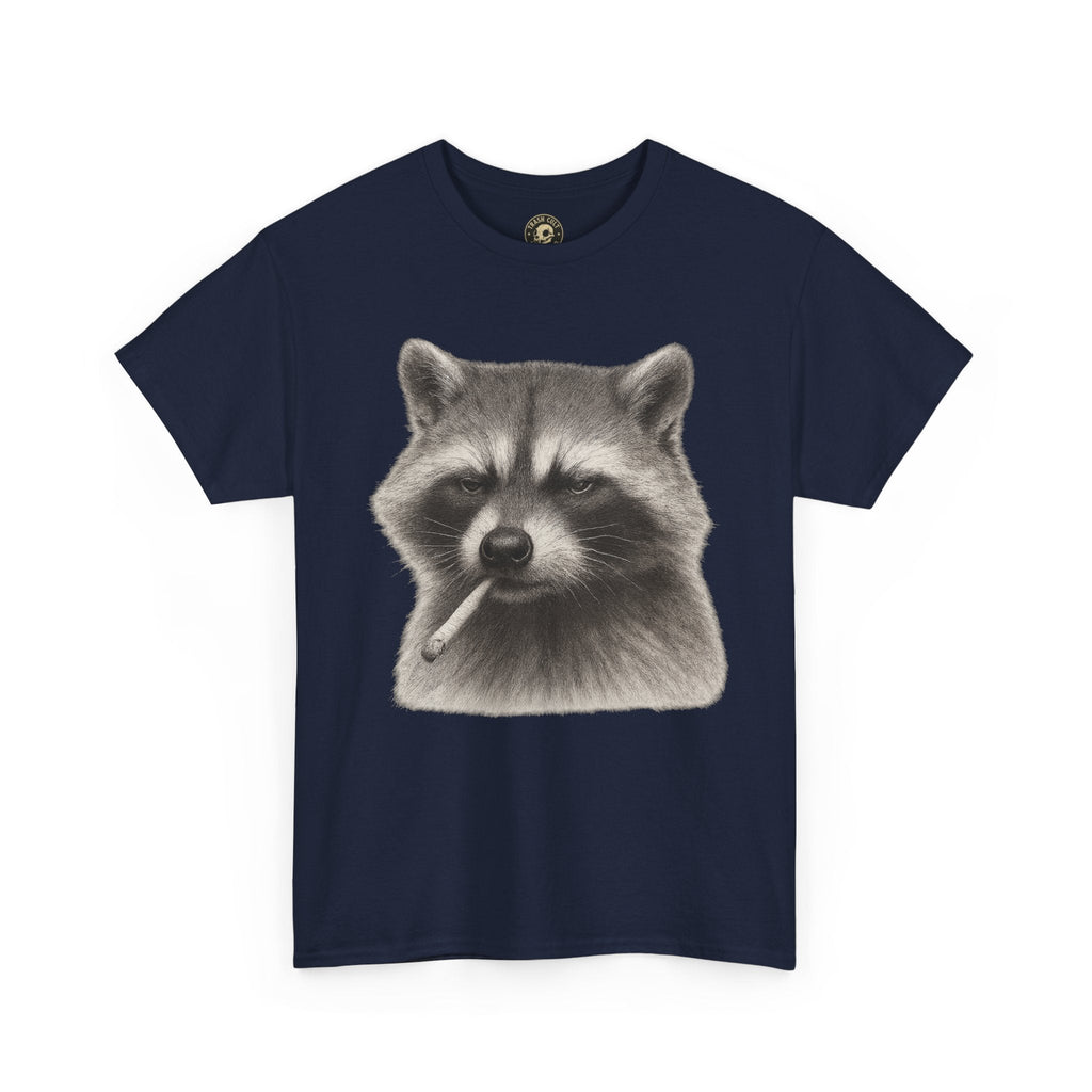 Dirty Harry Raccoon Halftone Shirt – Soft Grit Aesthetic, Smoking Trash Panda Graphic Tee