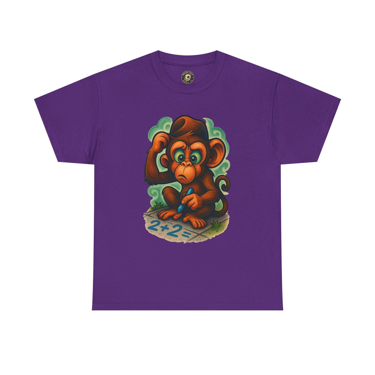 Confused Monkey Math Shirt – Funny Thoughtful Graphic Tee | Unisex Gildan 5000