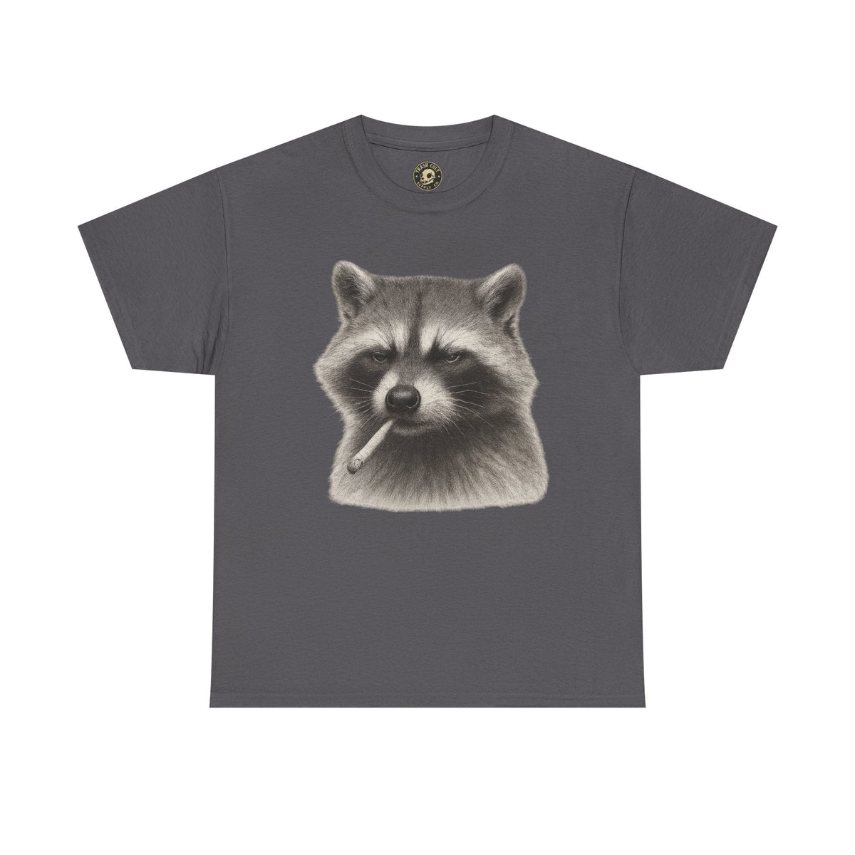 Dirty Harry Raccoon Halftone Shirt – Soft Grit Aesthetic, Smoking Trash Panda Graphic Tee