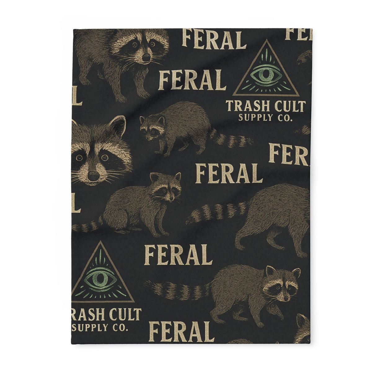 Feral Raccoon Arctic Fleece Blanket, Cozy Wildlife Blanket, Unique Gift for Animal Lovers, Soft Throw for Home Decor, Perfect for Camping