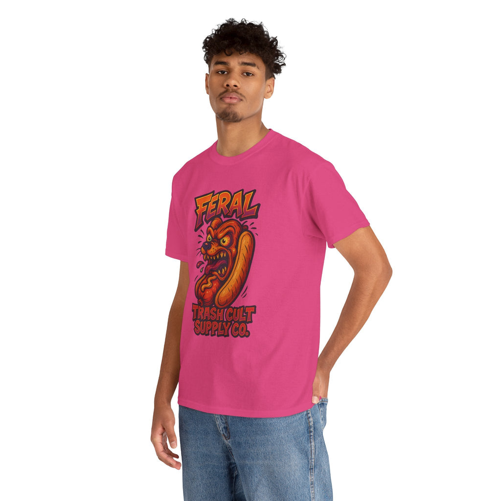 Feral Hot Dog Shirt – Bold Trashcore Art Tee | Trash Cult Supply Co | Gildan 5000 Unisex Fit